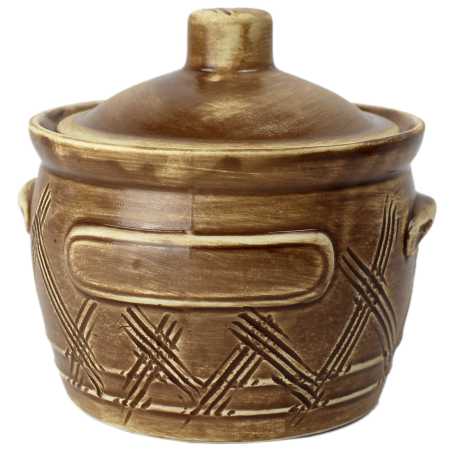 Schmalztopf 0,5 L - Karo Rustikal